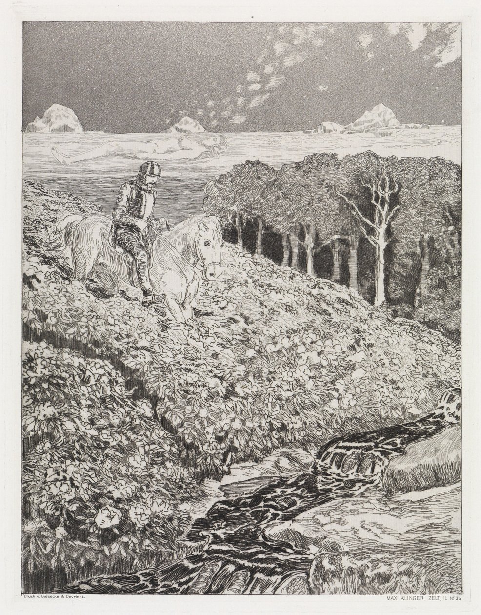 Caminho do sonho (Tenda, opus XIV, parte 2, n.º 35) de Max Klinger