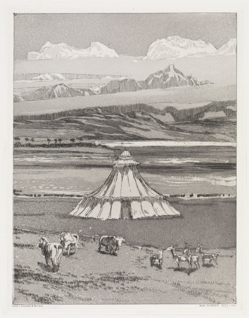 Tenda (Tenda, Opus XIV, 1.ª Parte, n.º 2) de Max Klinger