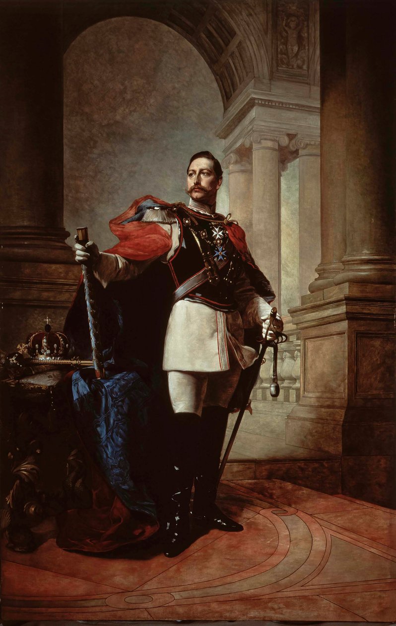 Retrato do imperador alemão Wilhelm II 1859-1941, rei da Prússia, 1904. de Max Koner