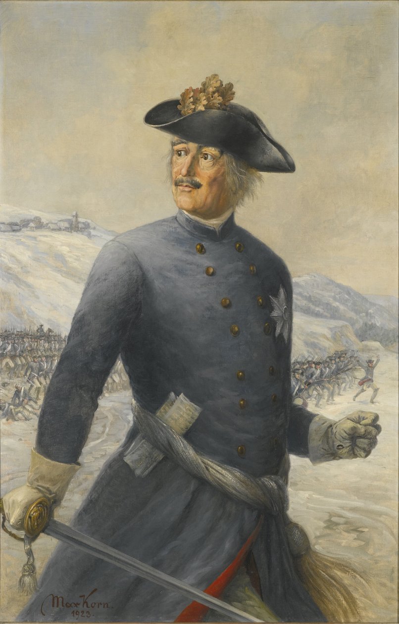 Leopoldo I, Príncipe de Anhalt-Dessau 1676-1747, marechal de campo do exército prussiano de Max Korn