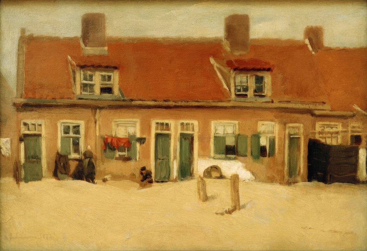 Casas antigas em Scheveningen de Max Liebermann