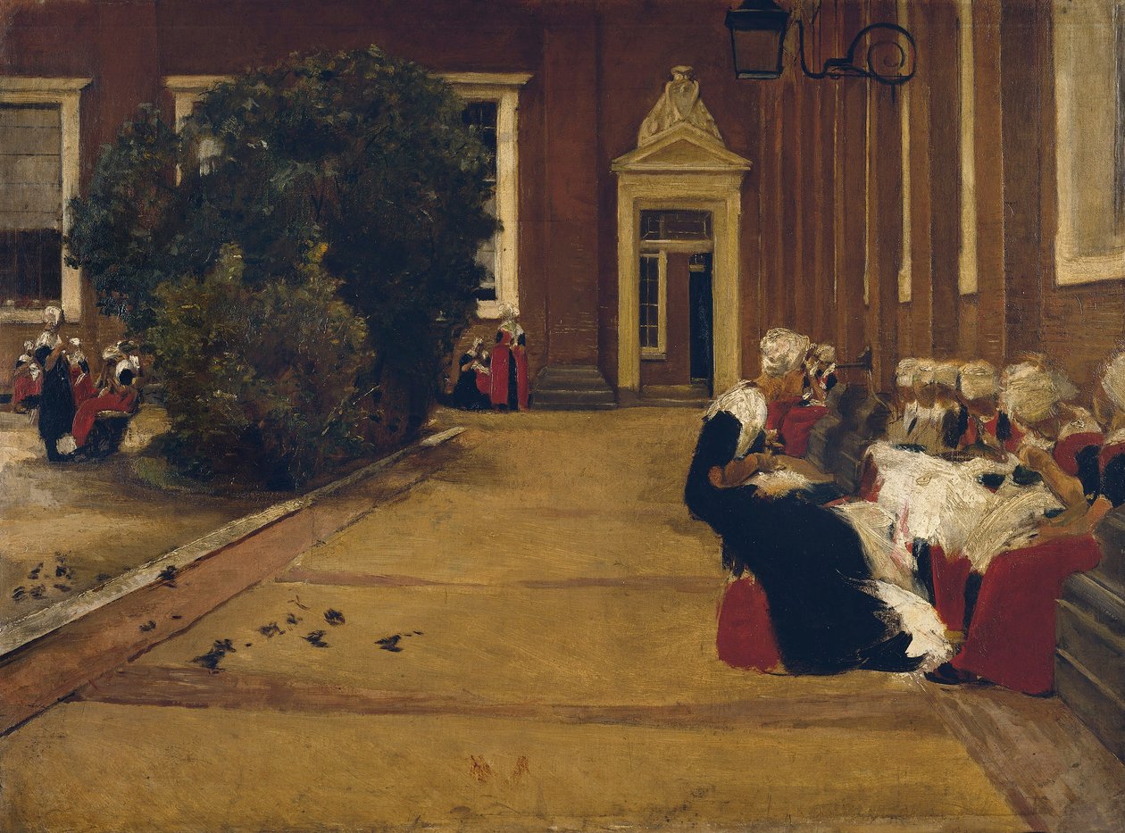 Menina órfã de Amsterdã (estudo) de Max Liebermann