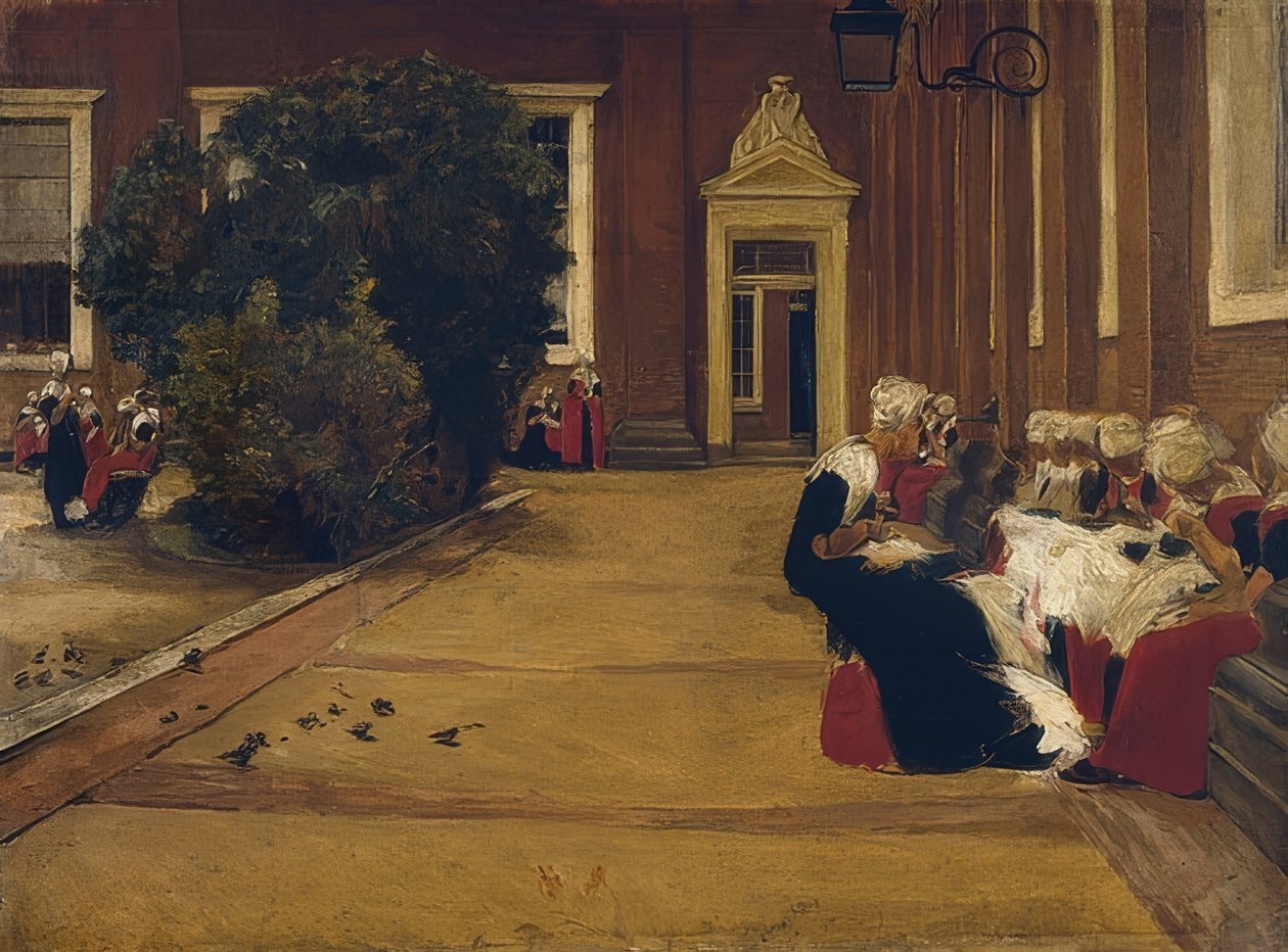 Garota órfã de Amsterdã (estudo). 1876 de Max Liebermann