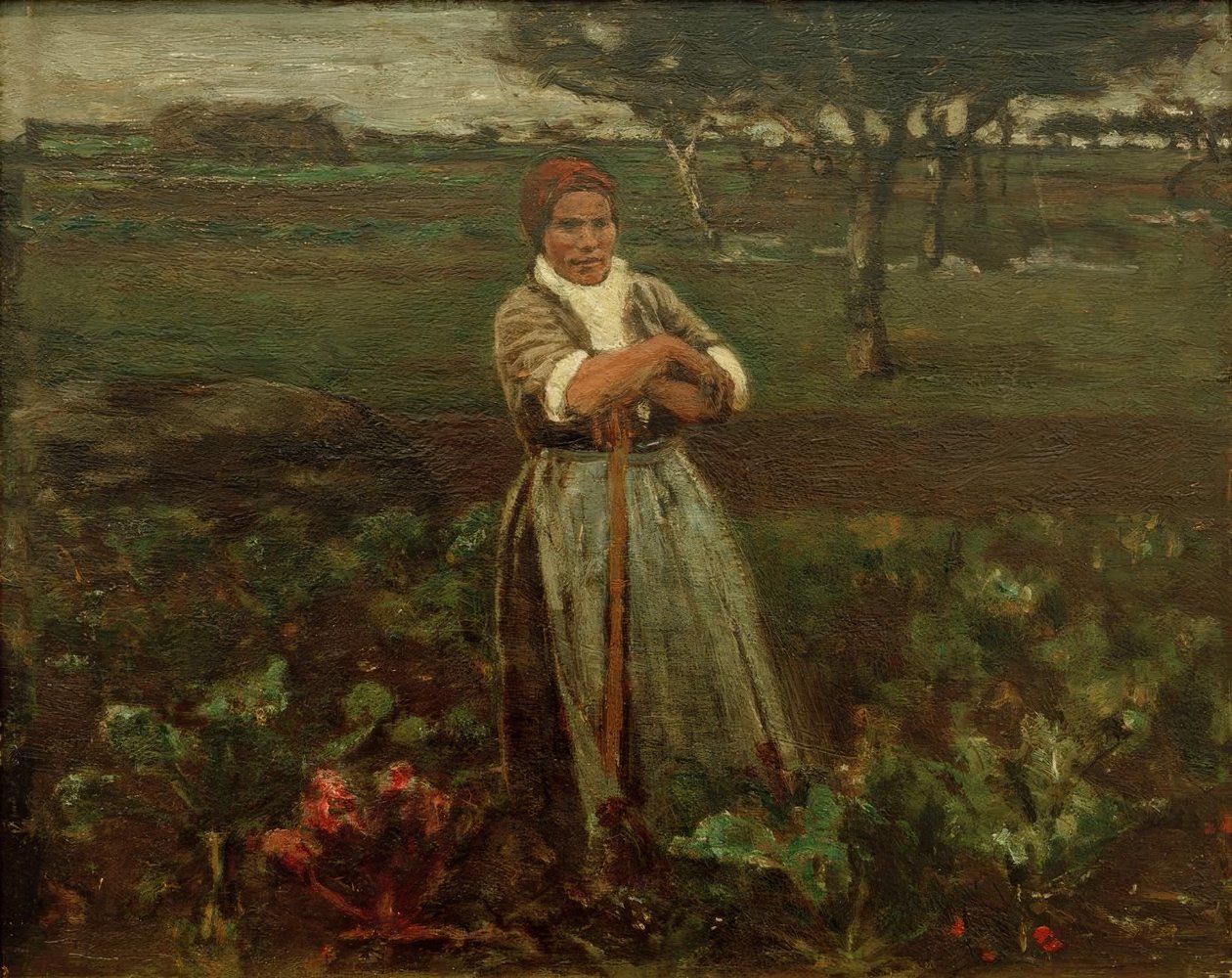 Trabalhador no campo de nabo de Max Liebermann