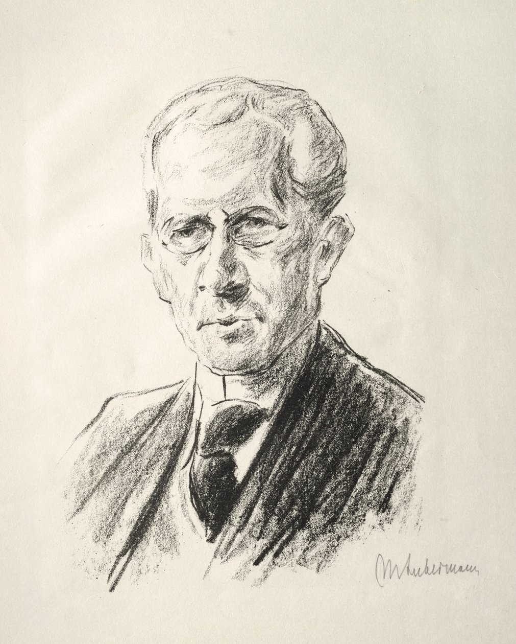 Pasta de madeira Arno: Portrait Arno Holz, 1923. de Max Liebermann