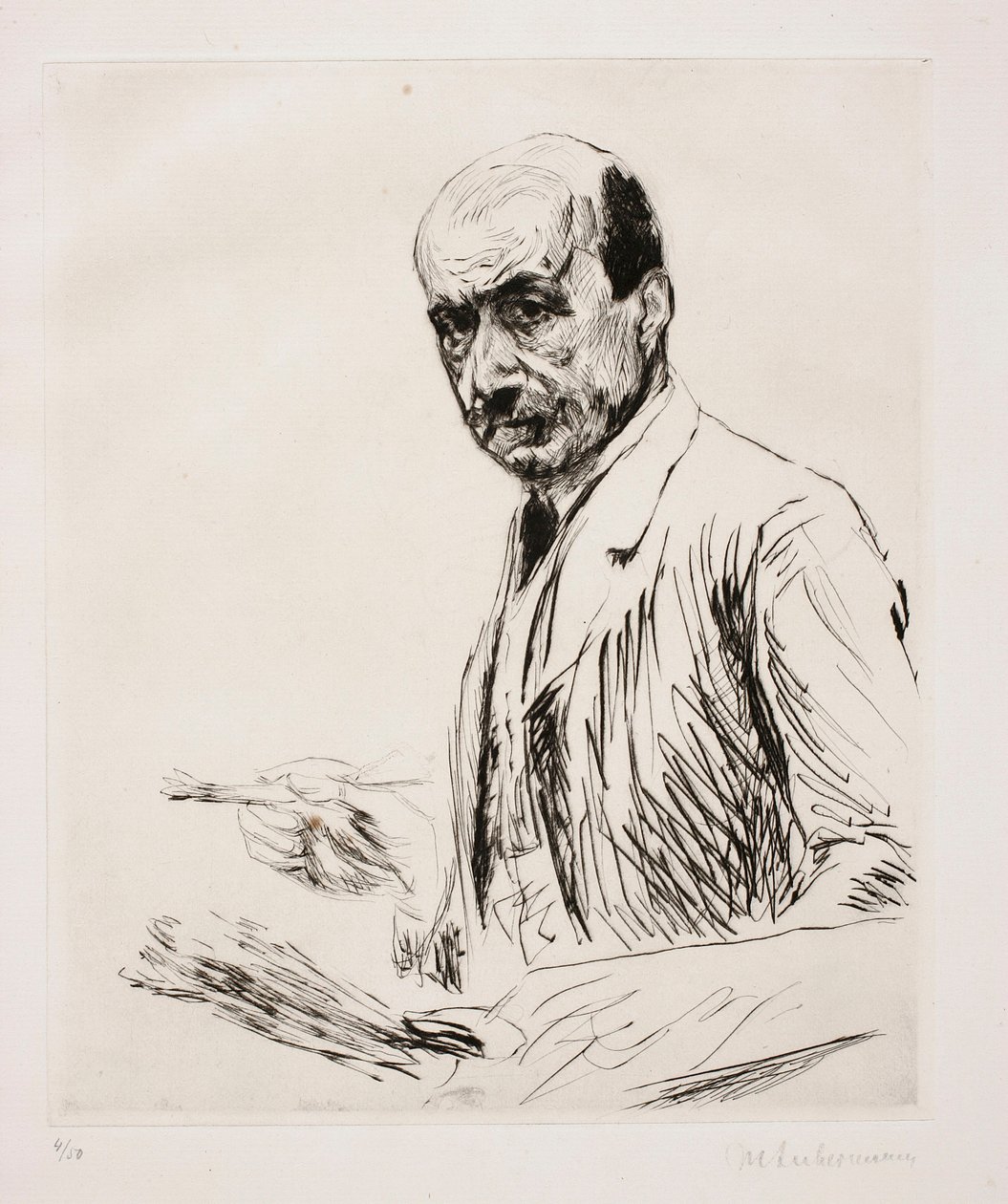 Autorretrato com paleta de Max Liebermann