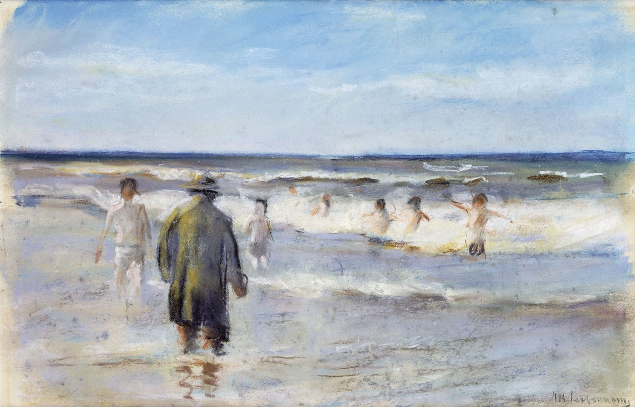 Banhistas à beira-mar, de Max Liebermann