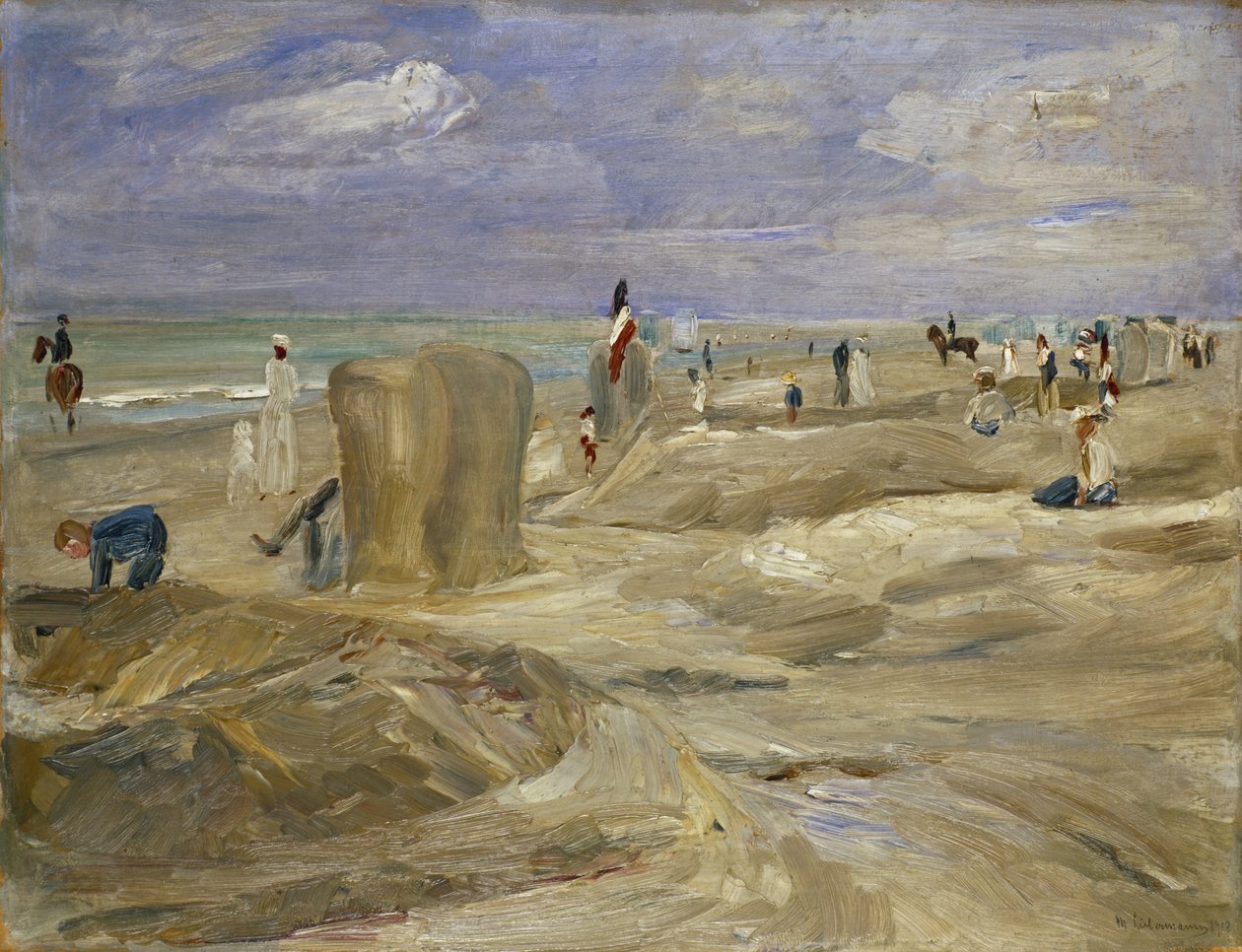 Praia em Noordwijk de Max Liebermann
