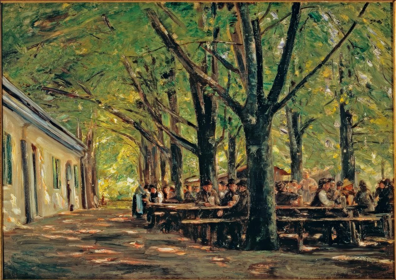 Jardim da cerveja em Brannenburg de Max Liebermann