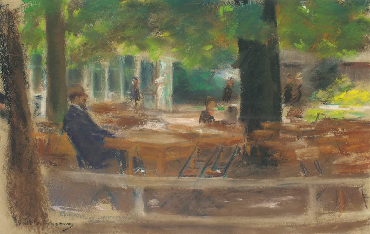 Jardim da cerveja em Laren, c.1903 de Max Liebermann