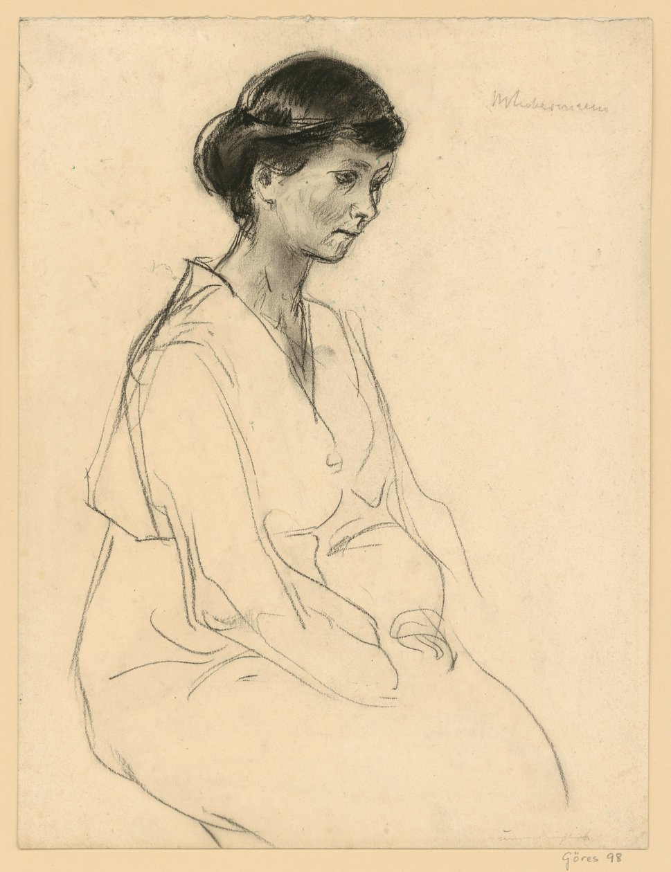 Retrato de uma jovem mulher (A filha do artista) de Max Liebermann
