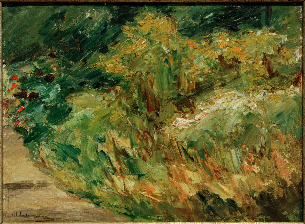 Blumenstauden na casa de jardineiro a noroeste - estudo de Max Liebermann