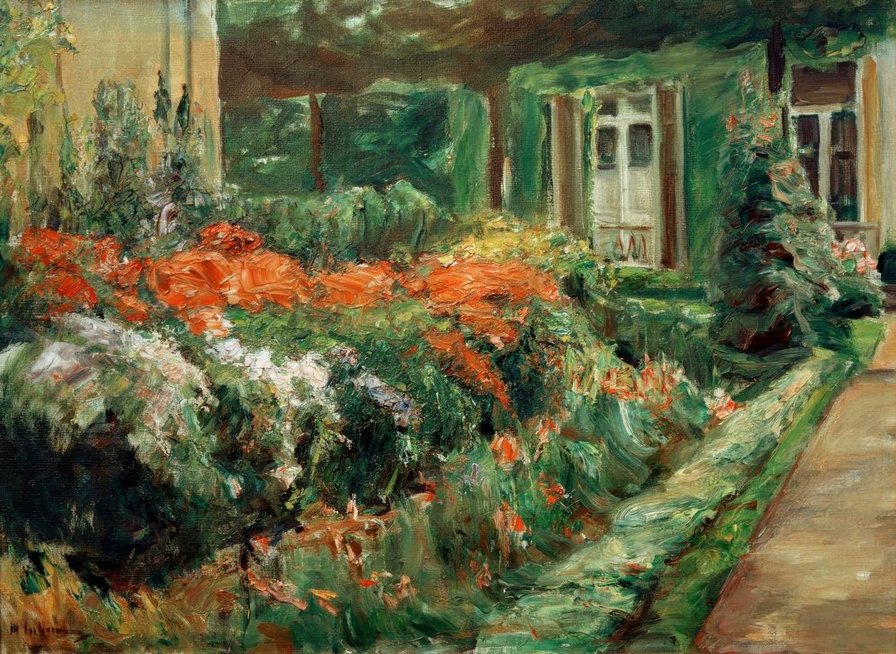 Plantas perenes florais no jardim derramado a leste de Max Liebermann