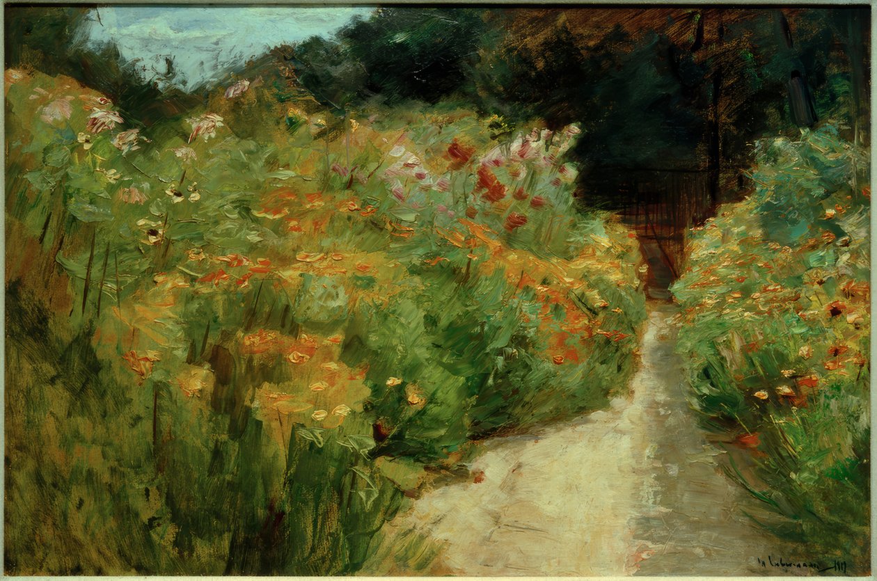 Plantas perenes florais no jardim Wannsee de Max Liebermann