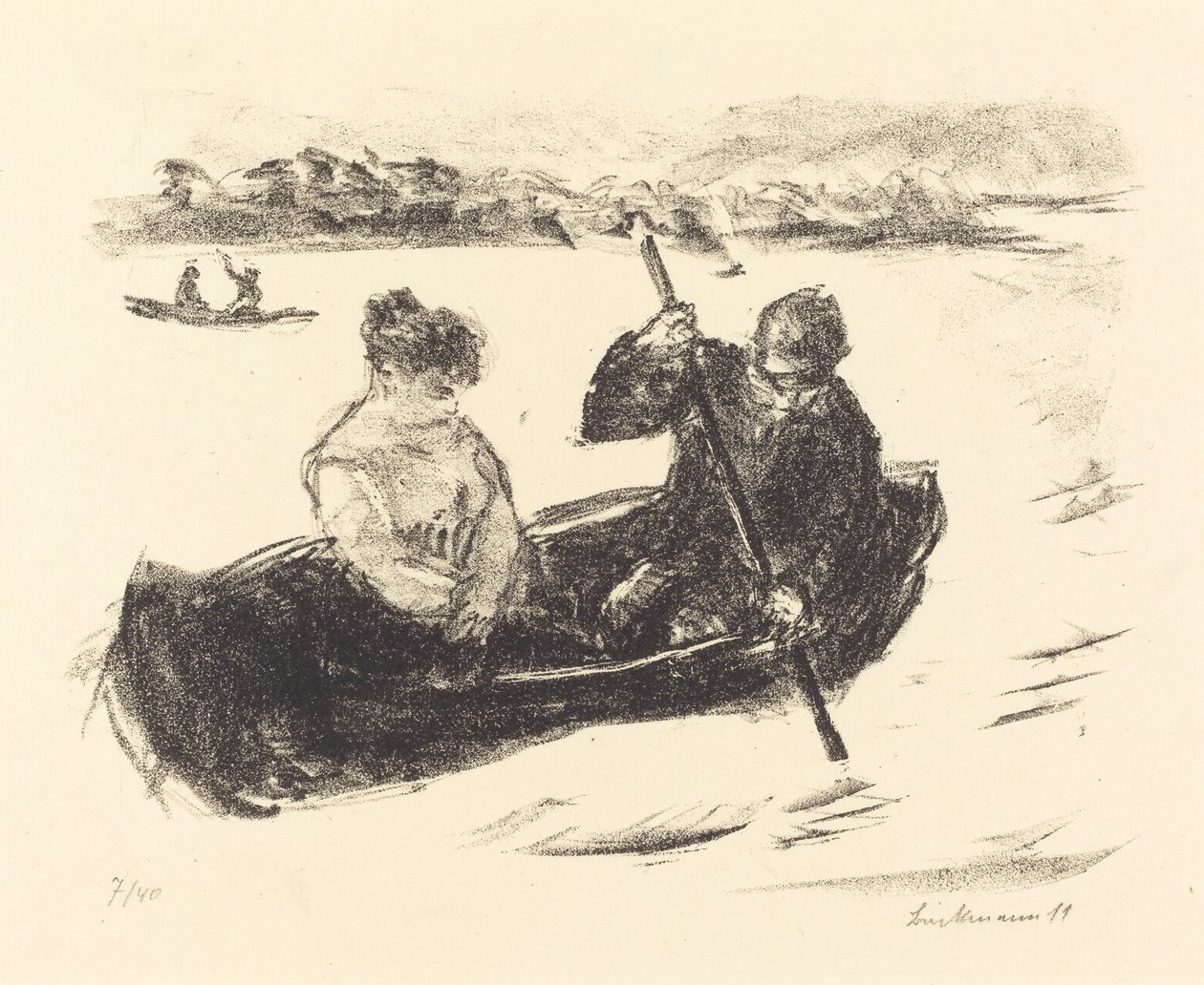 Canoagem, 1919. de Max Liebermann