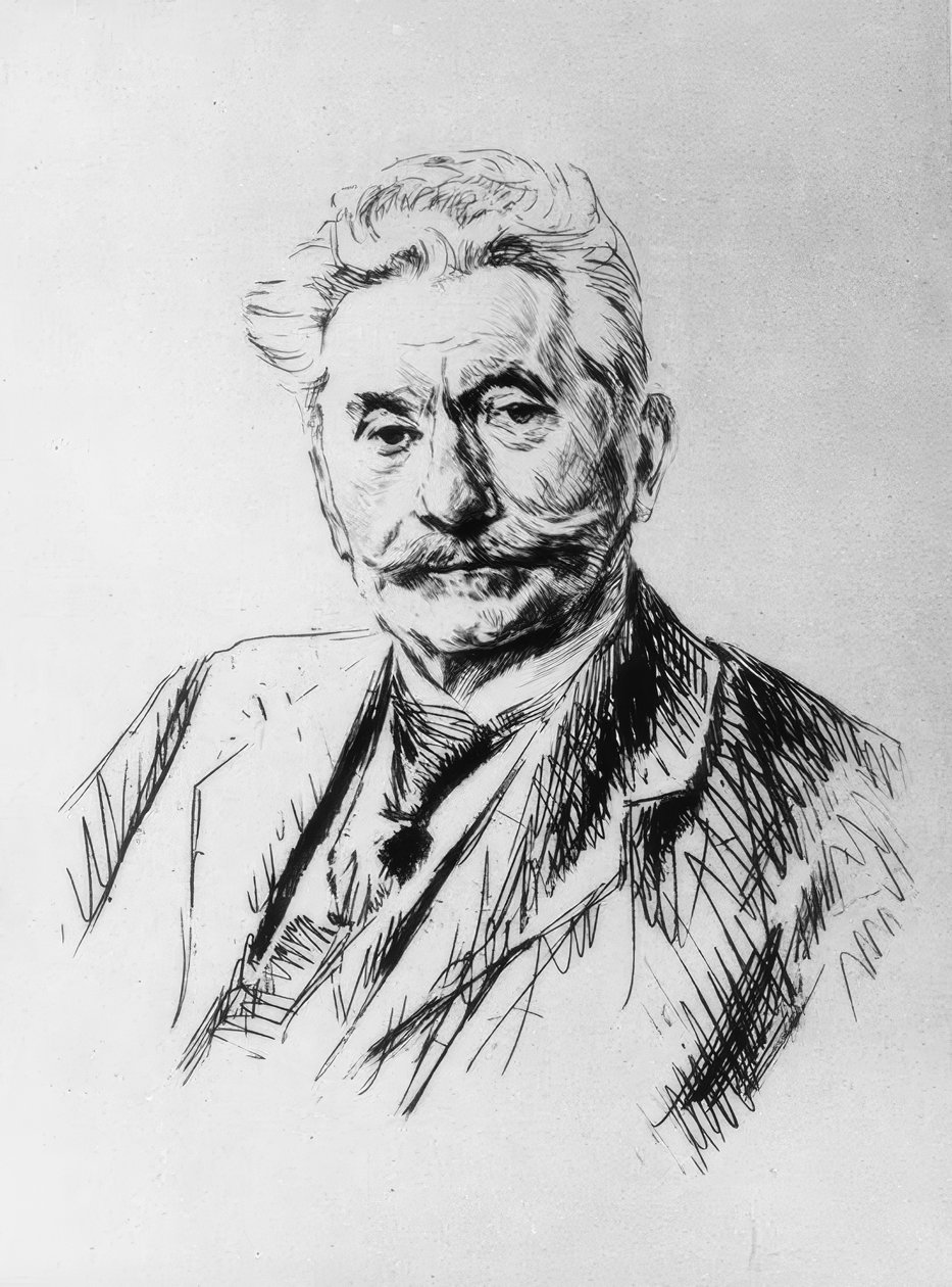 Carl Legien, gravura por Liebermann de Max Liebermann