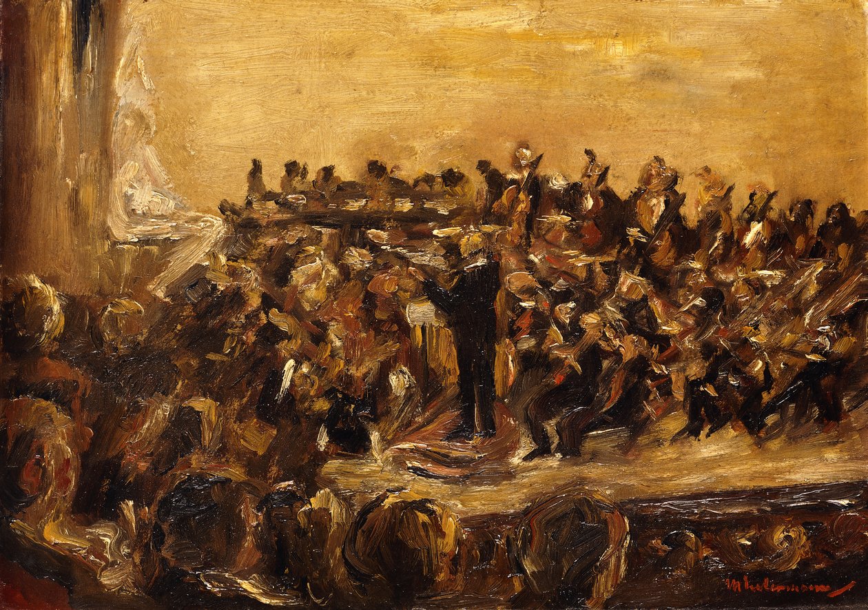 Concerto na Ópera Estatal, Unter den Linden, Berlim; Concerto Sinfônico na Ópera Estadual, Unter Linden, Berlim, 1923 de Max Liebermann