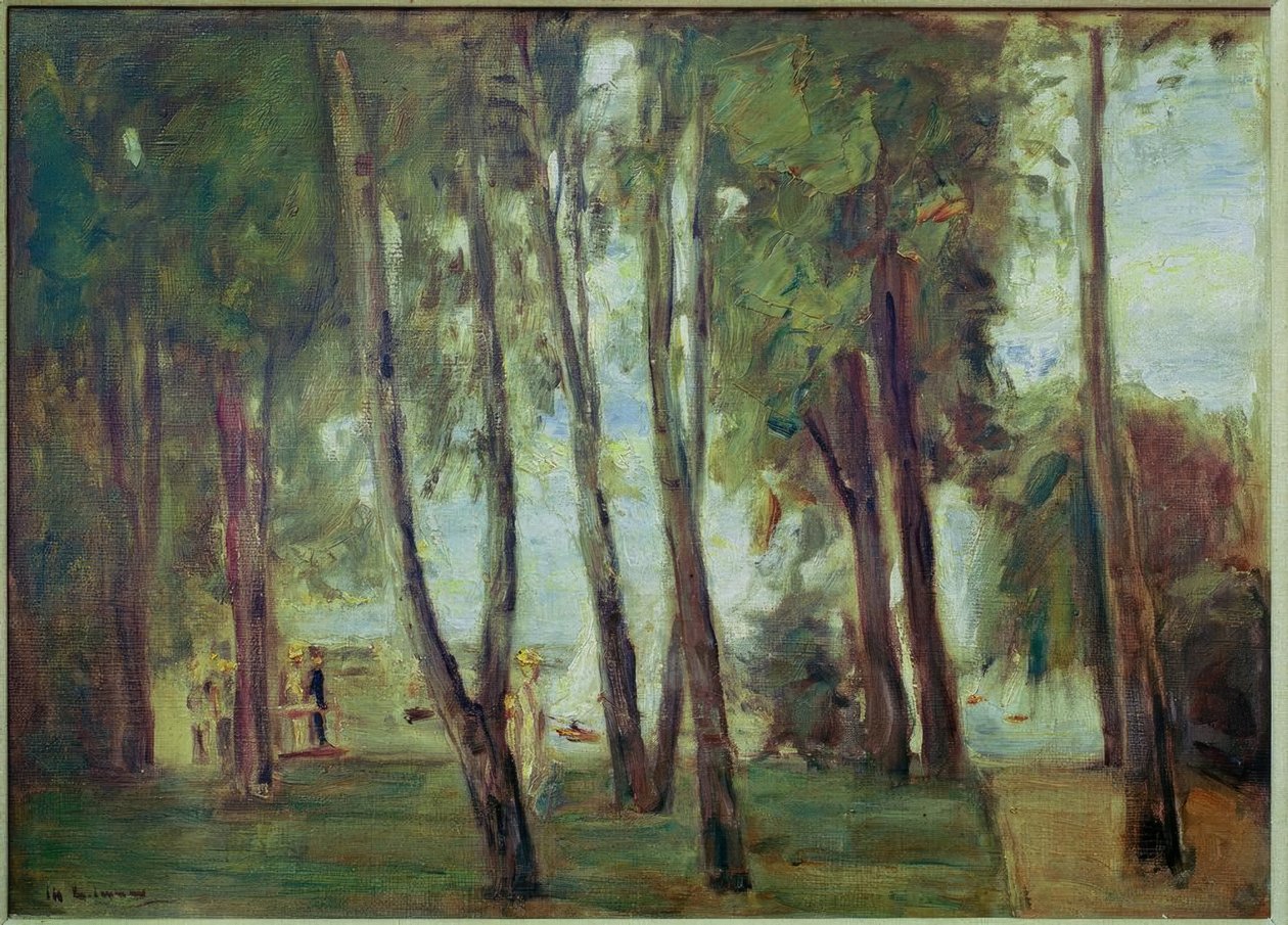 O jardim do artista em Berlim Wannsee, ao fundo de Max Liebermann