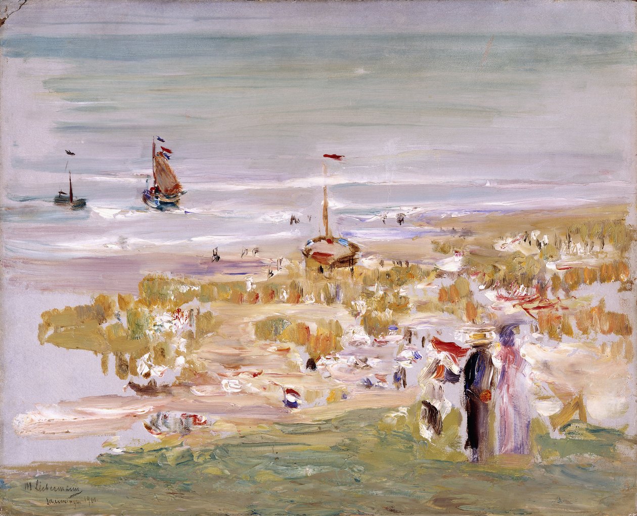 Der Strand, Scheveningen, 1900 de Max Liebermann