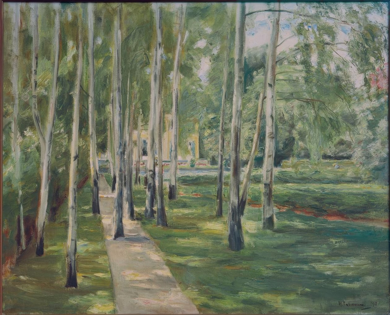A avenida de bétula no Wannseegarten a oeste de Max Liebermann