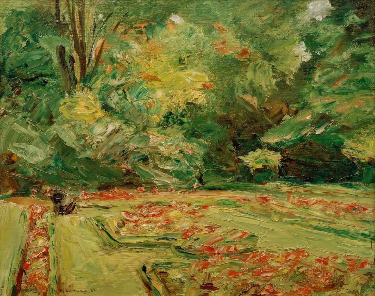 O terraço de flores no Wannseegarten ao norte de Max Liebermann