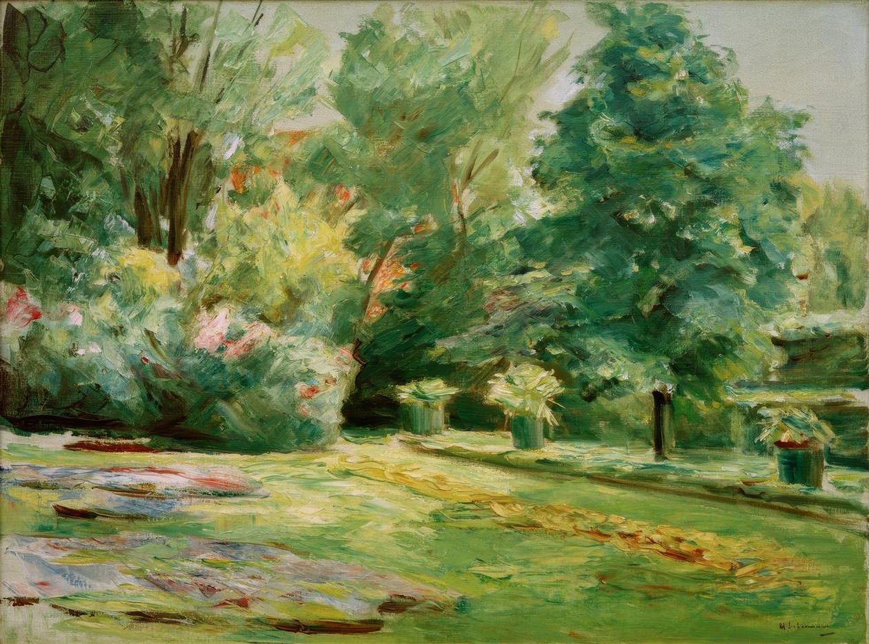 O terraço de flores no Wannseegarten a nordeste de Max Liebermann
