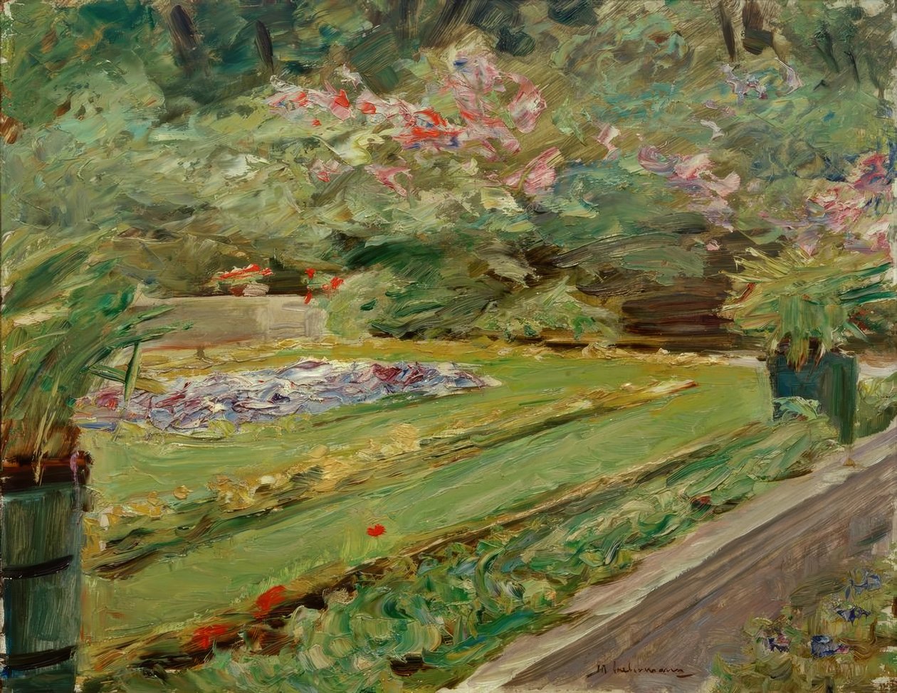 O terraço de flores no Wannseegarten a noroeste de Max Liebermann