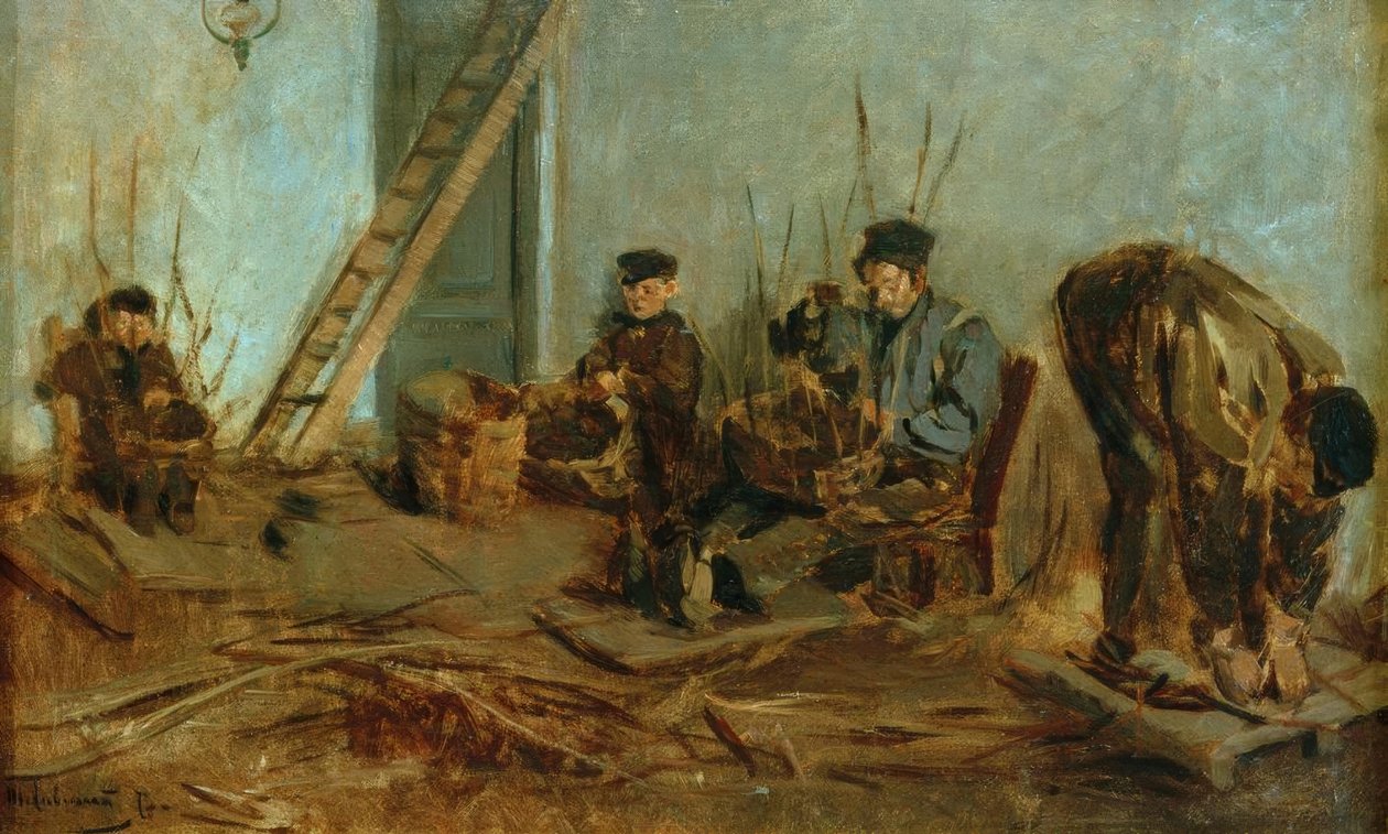Os tecelões de cesta de Max Liebermann