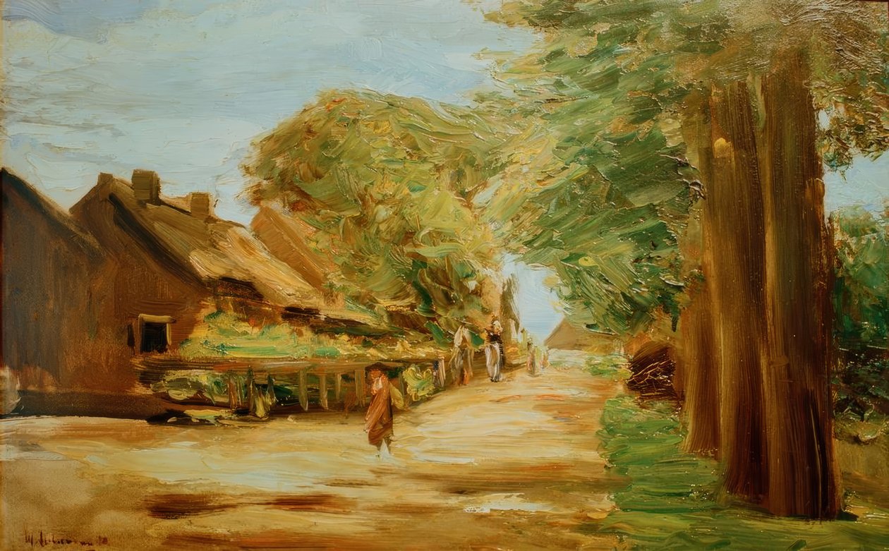 Rua da vila em Laren de Max Liebermann