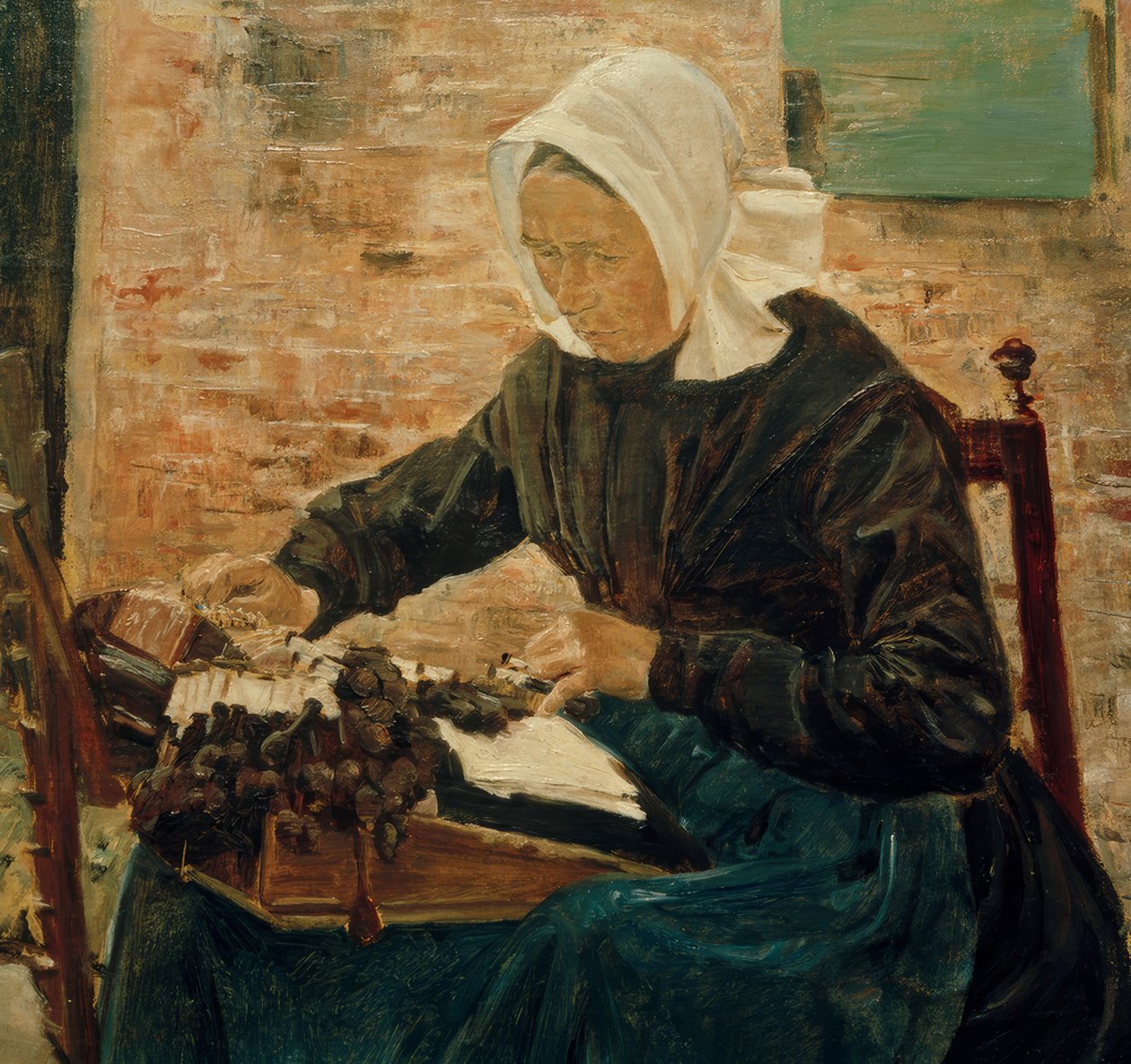 Uma fabricante de rendas holandesa de Max Liebermann