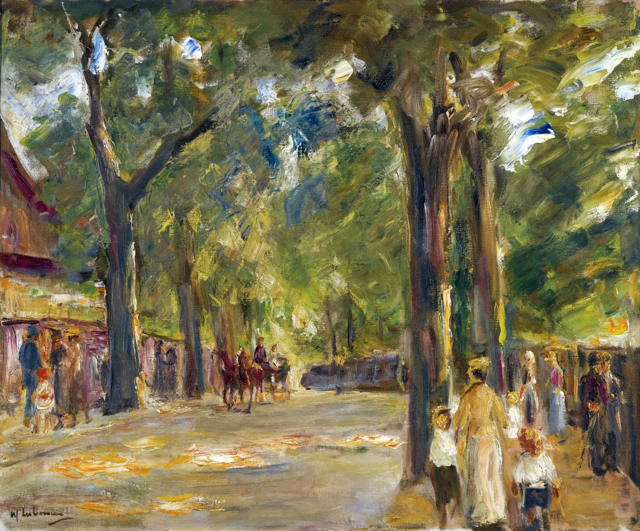 Números sobre o Grosse Seestrasse em Wannsee par Liebermann, Max (1847-1935). Óleo sobre tela, tamanho : 60,4x72,5, c. 1920, Colecção Privada de Max Liebermann