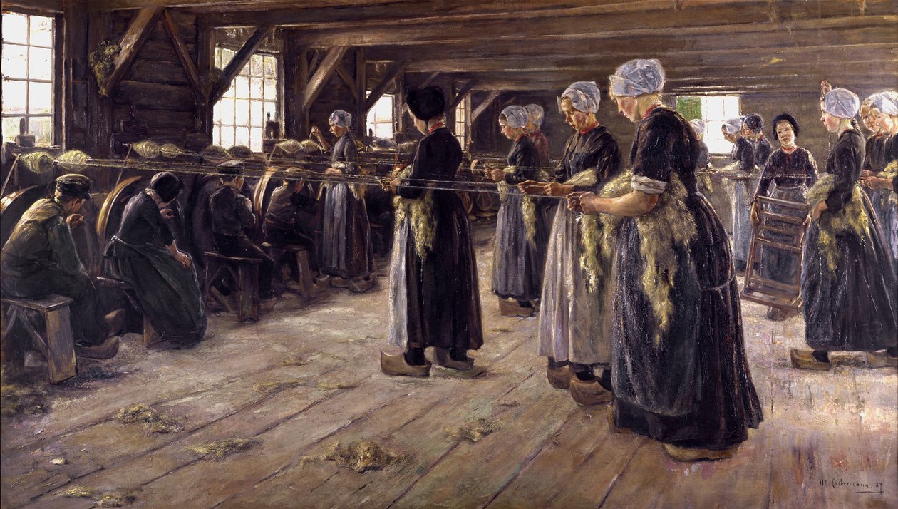 Celeiro de linho em Laren de Max Liebermann