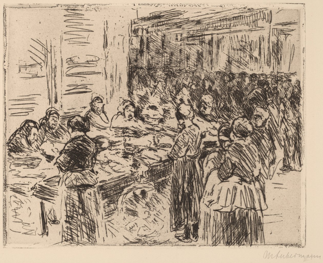 Do Bairro Judeu em Amsterdã: Fishmarket na esquina da rua de Max Liebermann