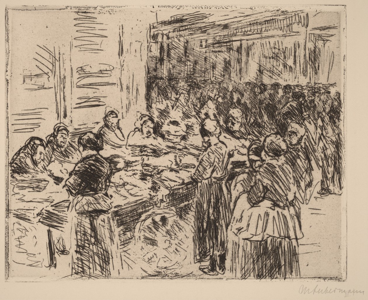 Do bairro judeu de Amesterdão: mercado de peixe na esquina da rua de Max Liebermann