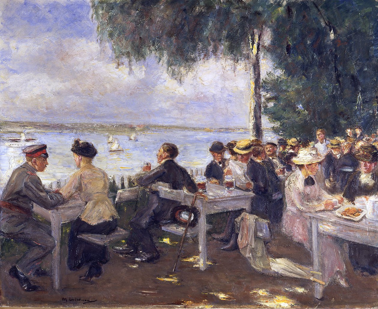 Restaurante ao ar livre junto ao Havel. Nikolskoe de Max Liebermann