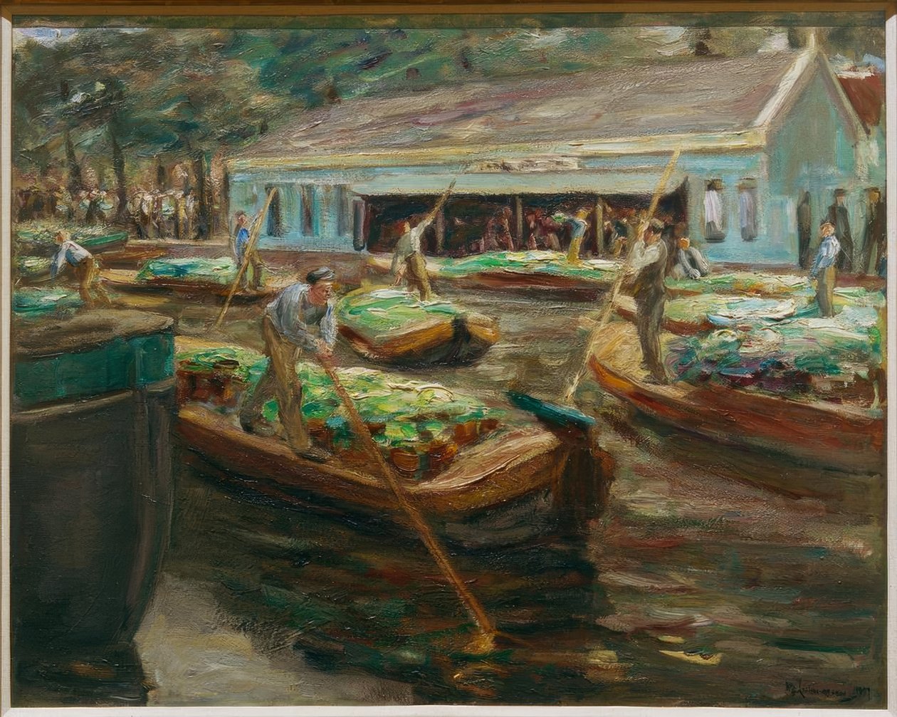 Mercado de vegetais em Delft de Max Liebermann
