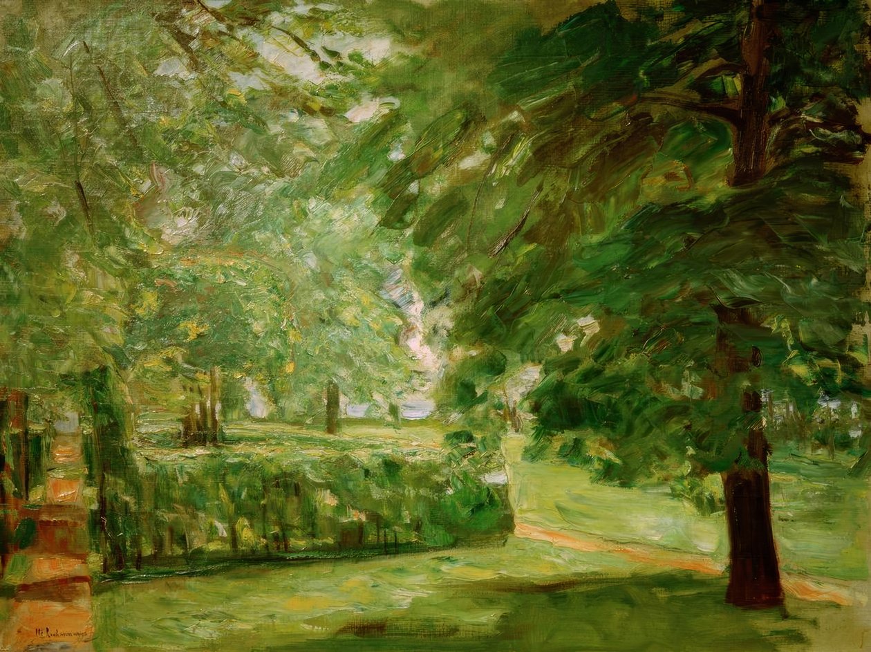 Jardins de hedge em Wannsee a leste de Max Liebermann