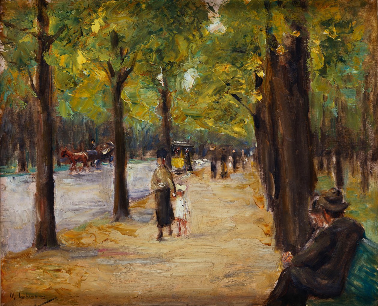 No Tiergarten, Berlim, c.1920 de Max Liebermann