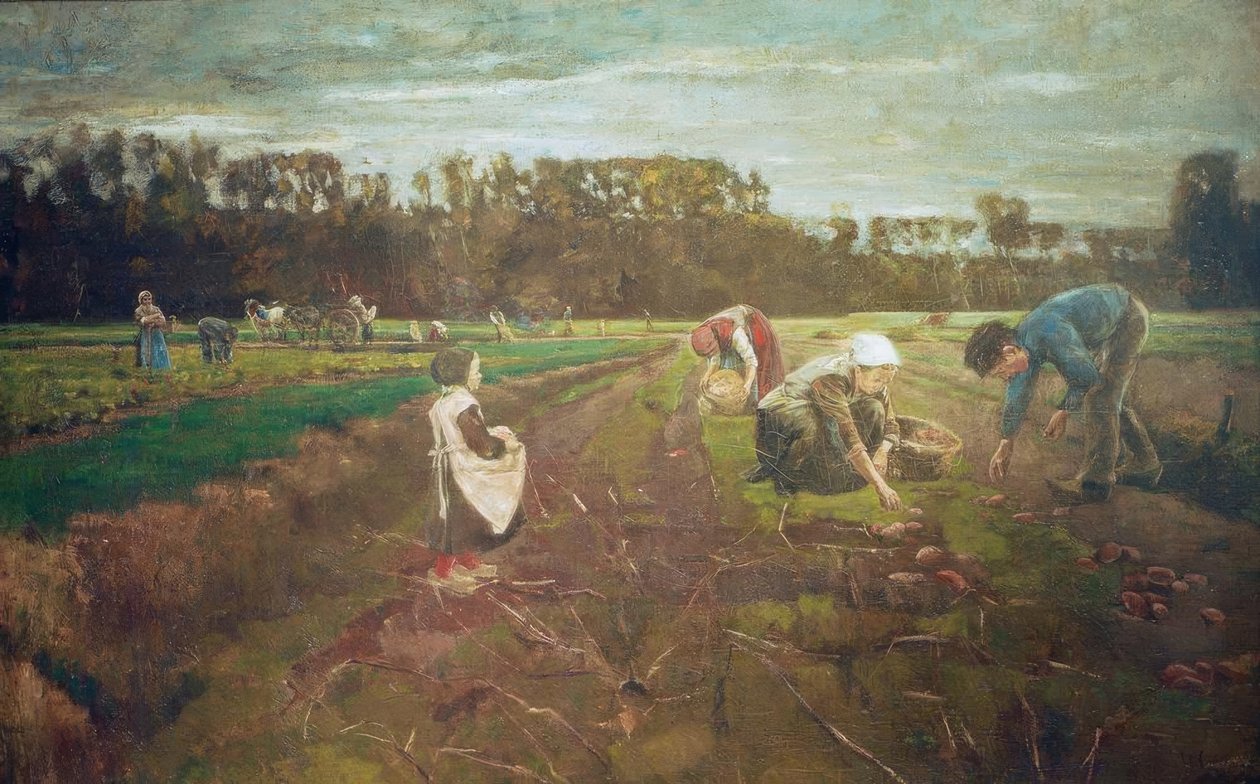 Colheita de batata em Barbizon de Max Liebermann