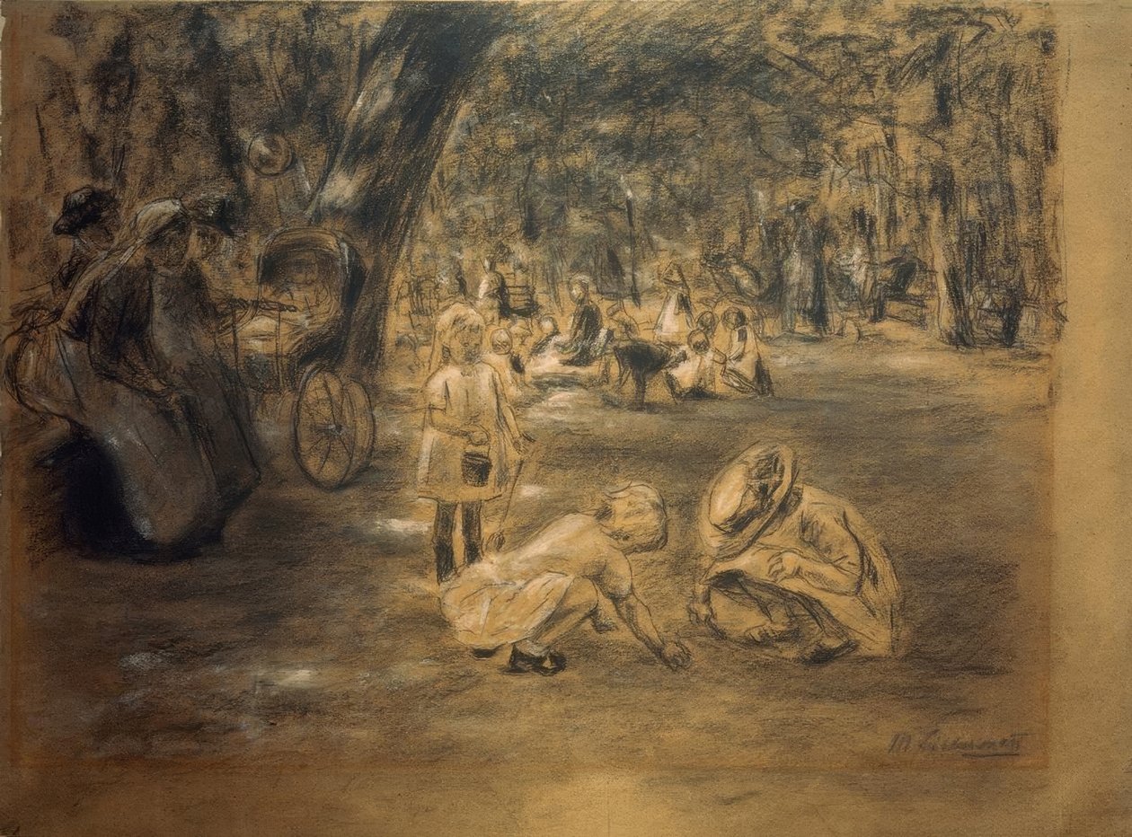 Parque infantil no Tiergarten de Max Liebermann