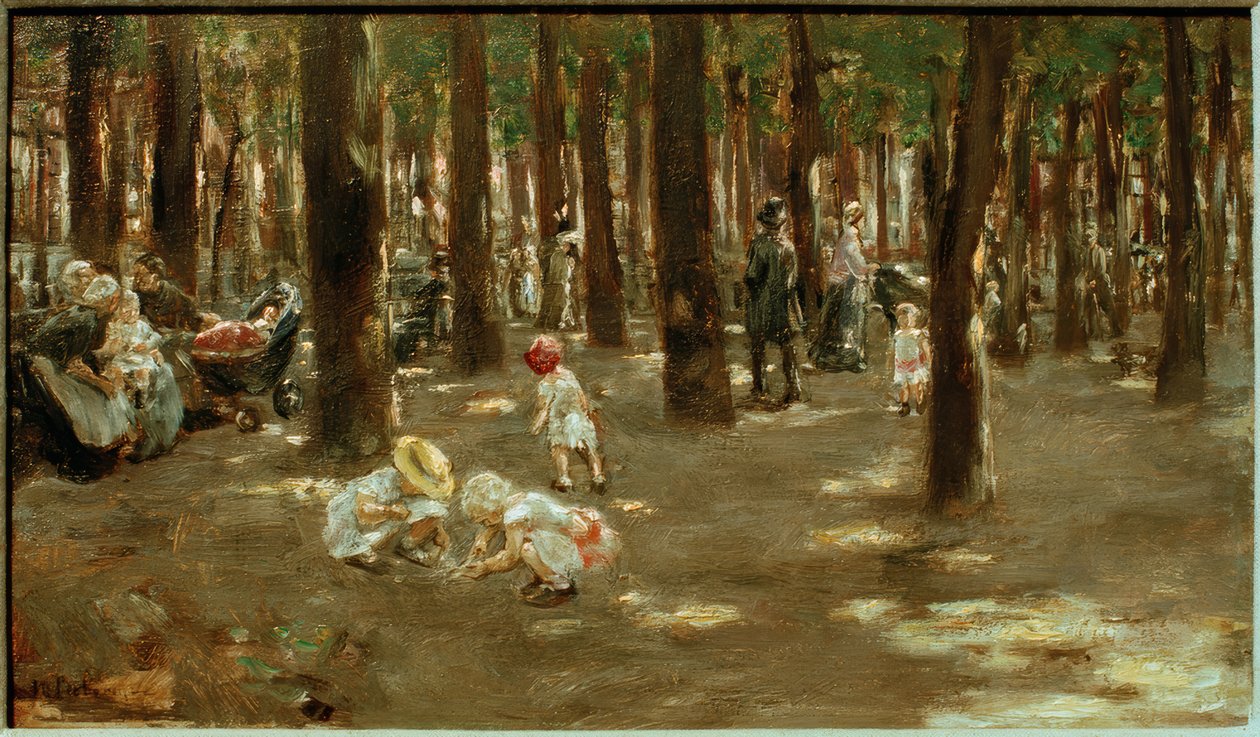 Parque infantil no Tiergarten em Berlim de Max Liebermann