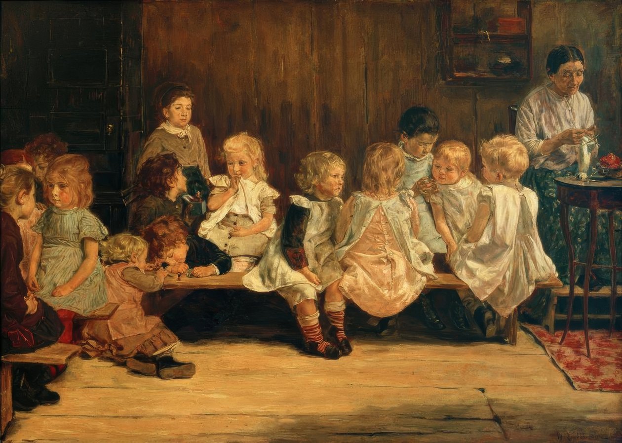 Escola de netos em Amsterdã de Max Liebermann