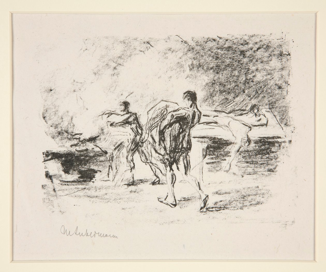 Queima de cadáveres, para Bassompierre de Goethe (cena de cremação) de Max Liebermann
