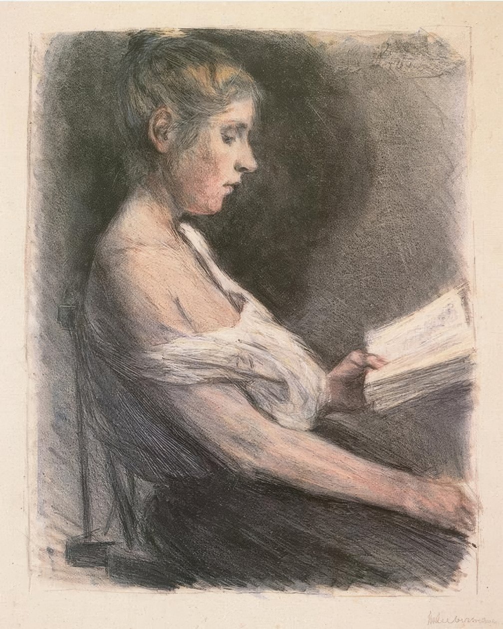 Menina lendo de Max Liebermann