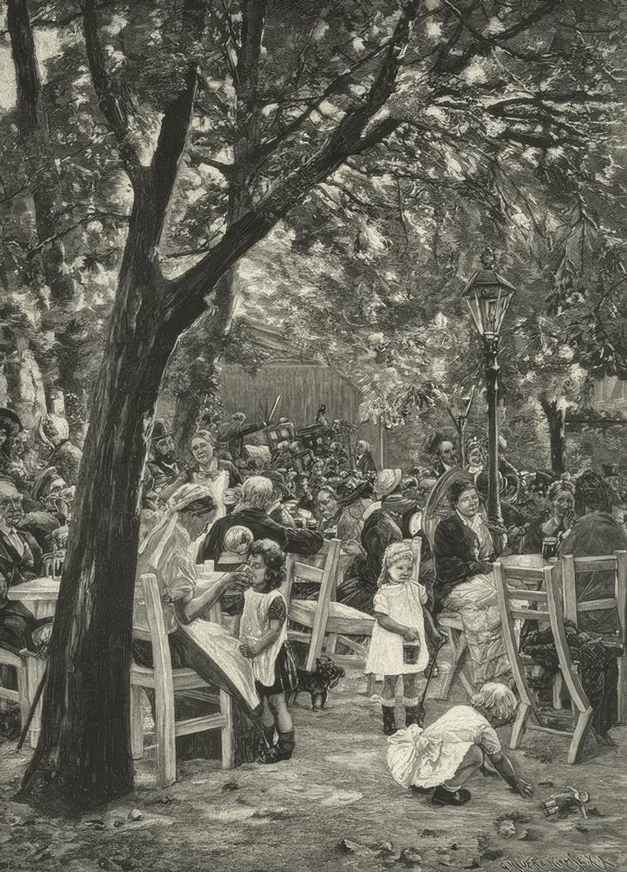 Liebermann, concerto no jardim da cerveja de Max Liebermann