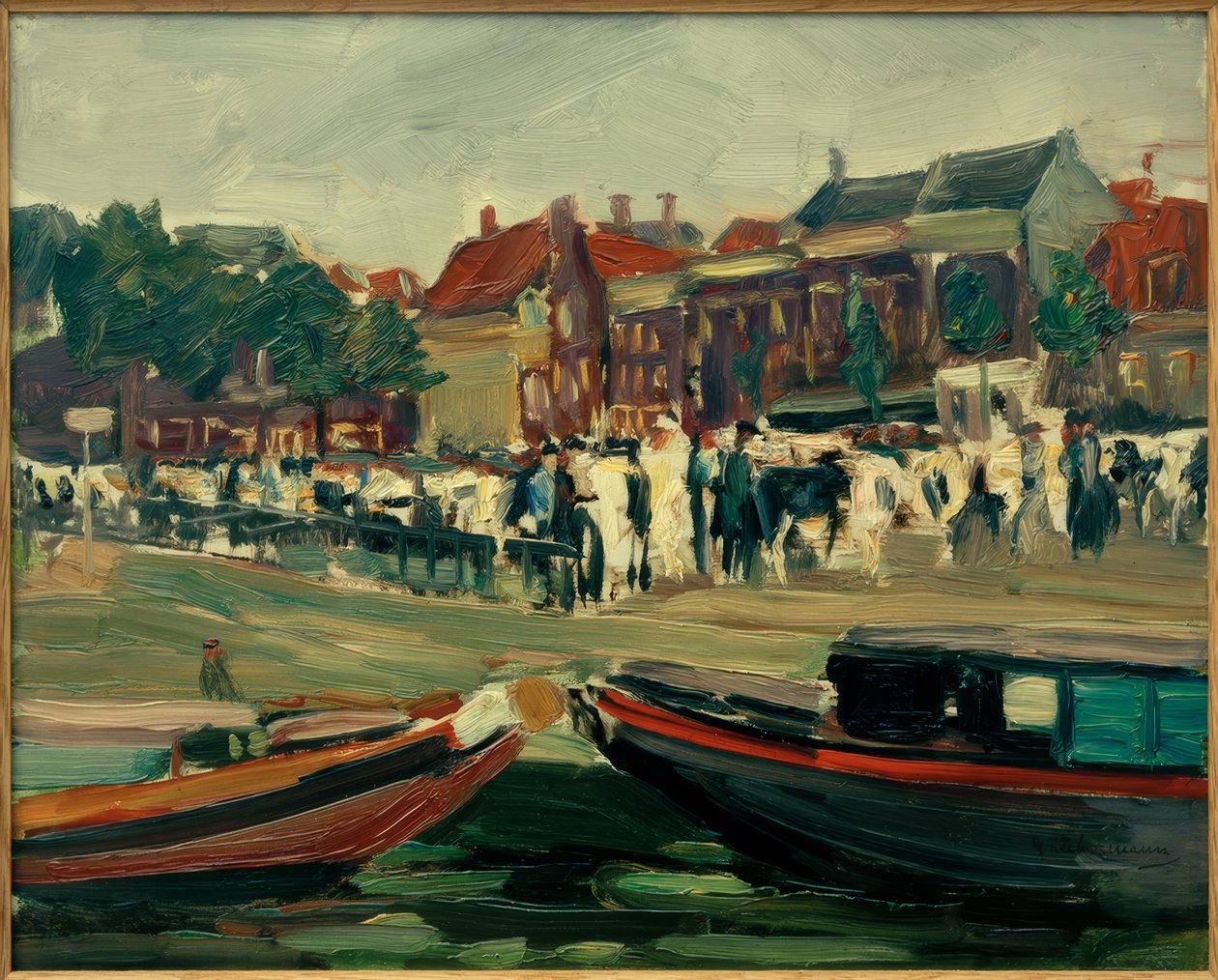 M.Liebermann, Rindermarkt em Leyden de Max Liebermann