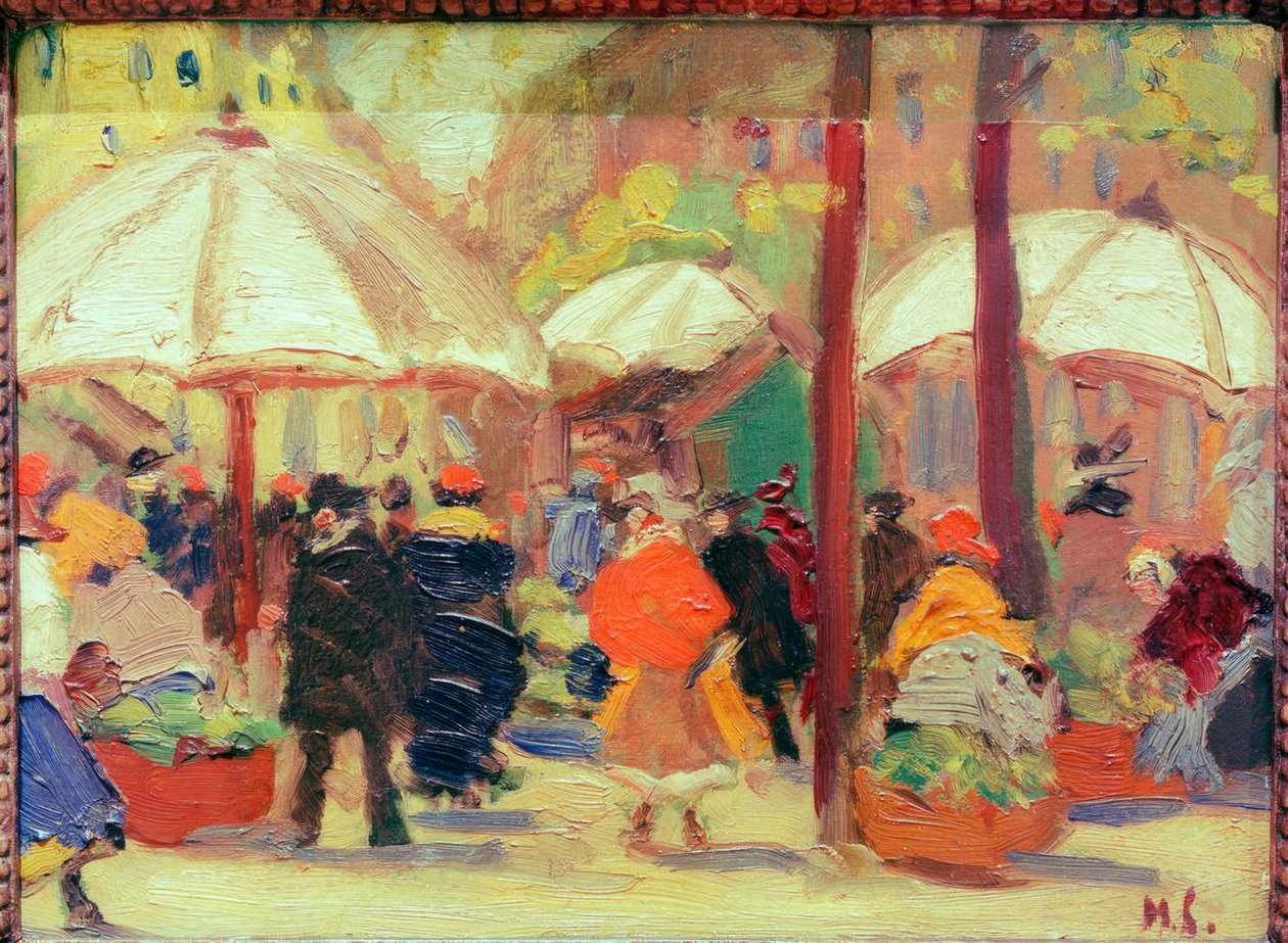 Praça do mercado em Munique de Max Liebermann