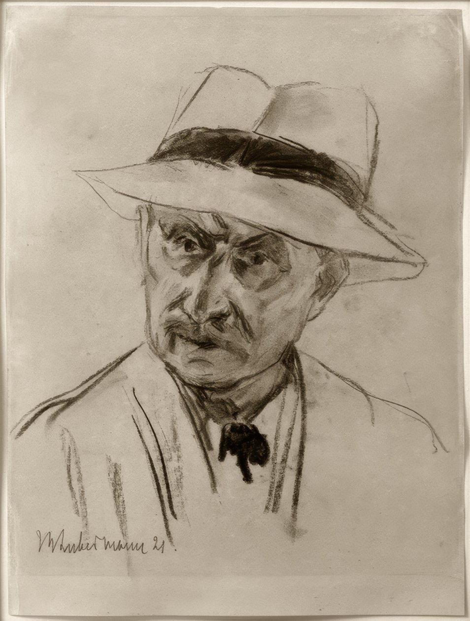 Max Liebermann - Auto-retrato com chapéu Panamá de Max Liebermann