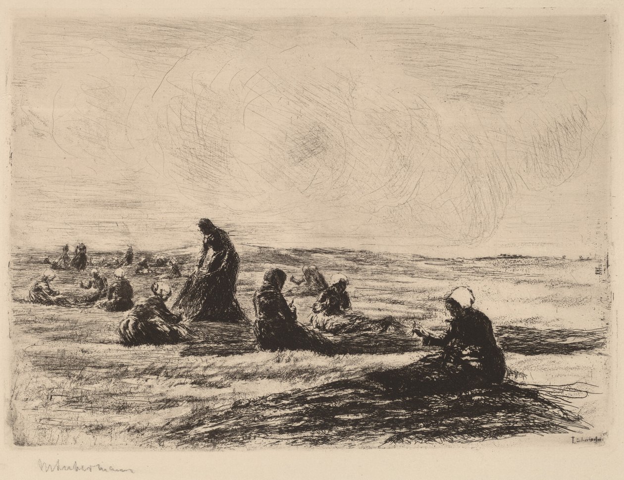 Remendo as Redes, 1894. de Max Liebermann