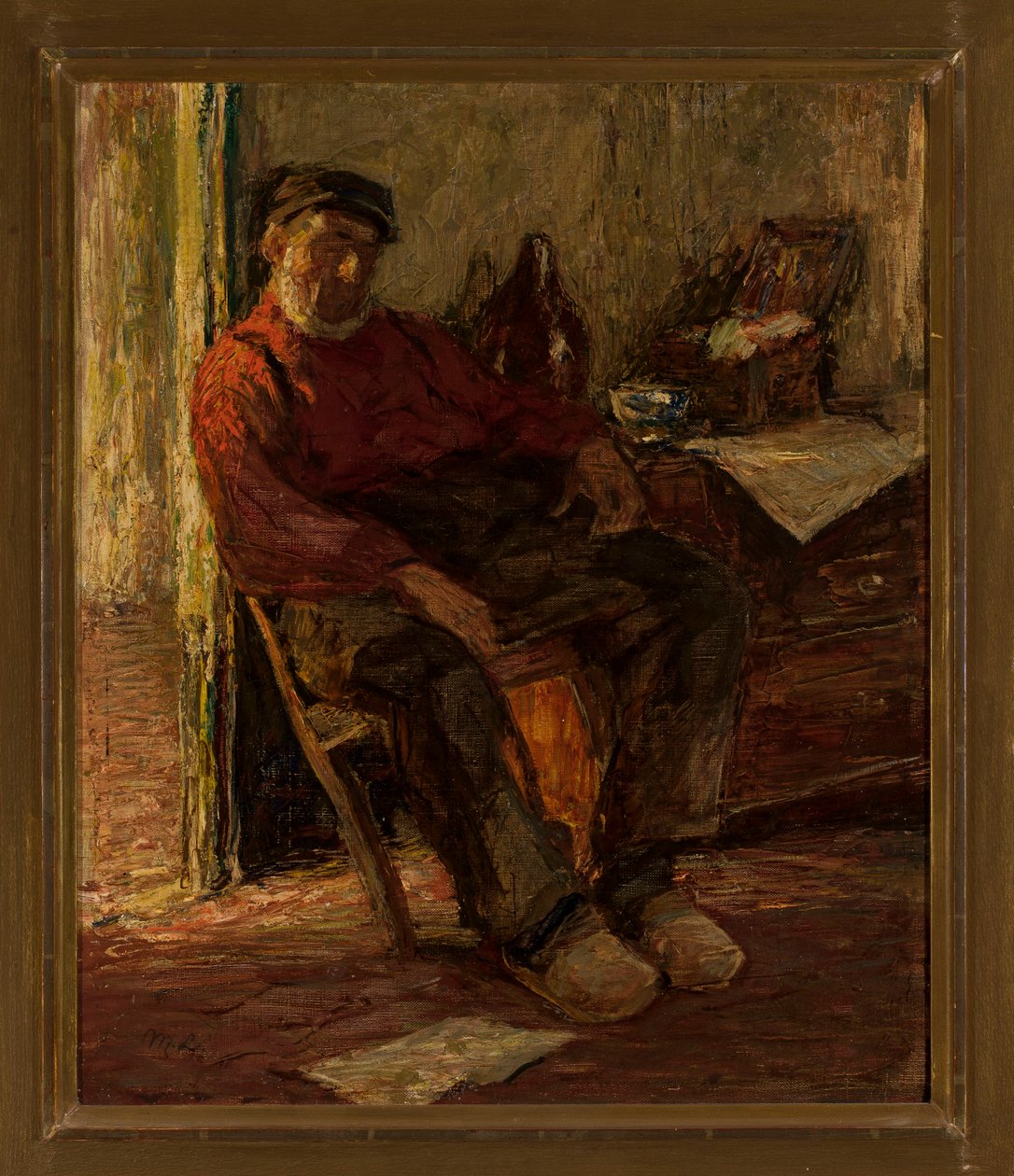 Um homem no interior de Max Liebermann